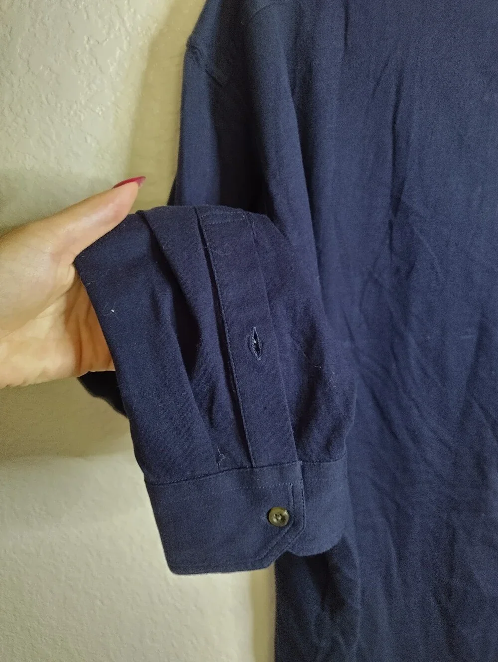 BATCH long Sleeve Button Down Henley Shirt Sz Xl
